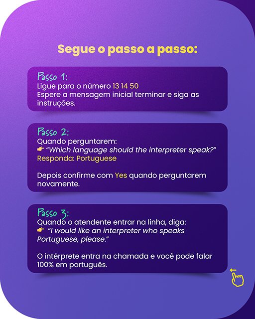 Passo a passo - tradutor do governo australiano?